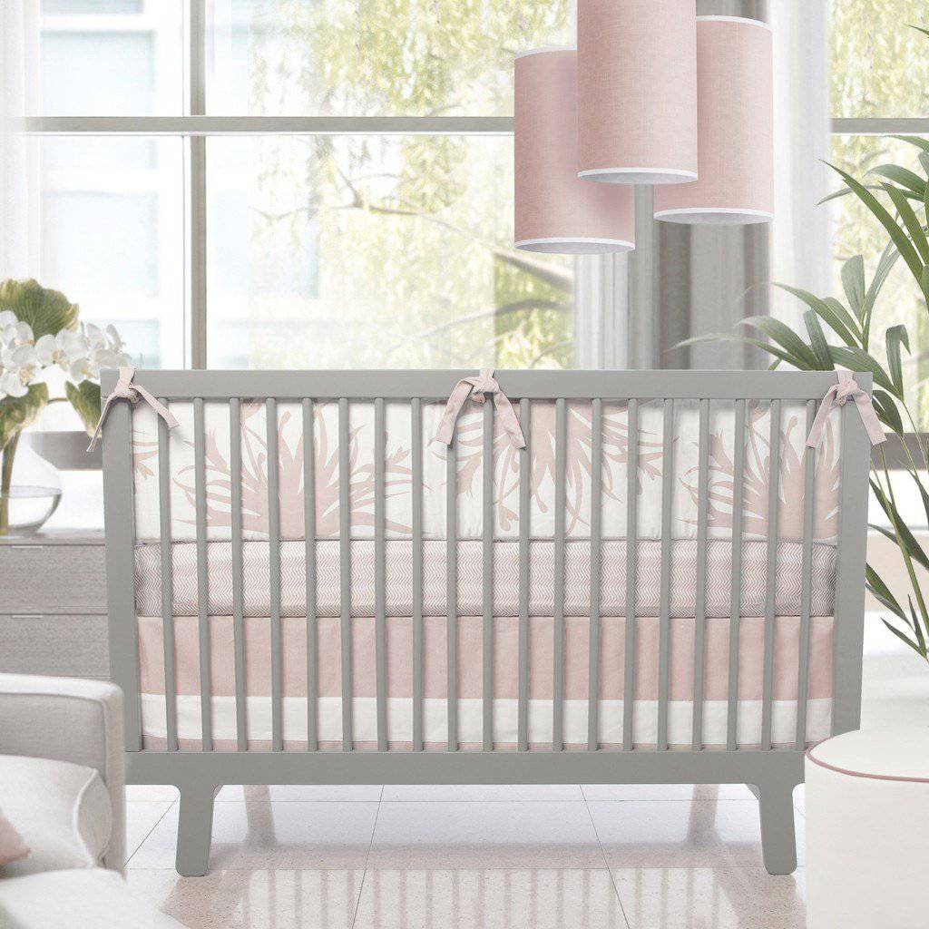Solid Band Crib Skirt in Blush