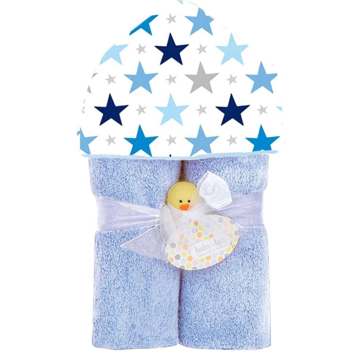 Babyhug Terry Knit  Towel Star Print L 76 X B 76 cm- Navy Blue