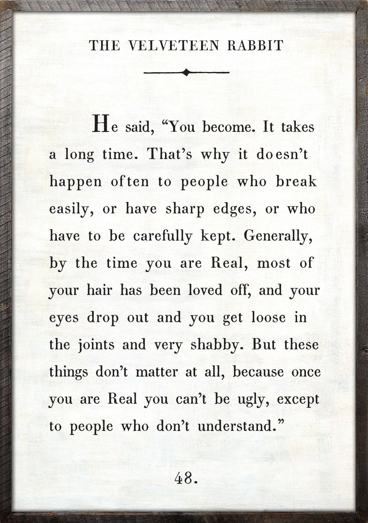 Velveteen Rabbit Art Piece