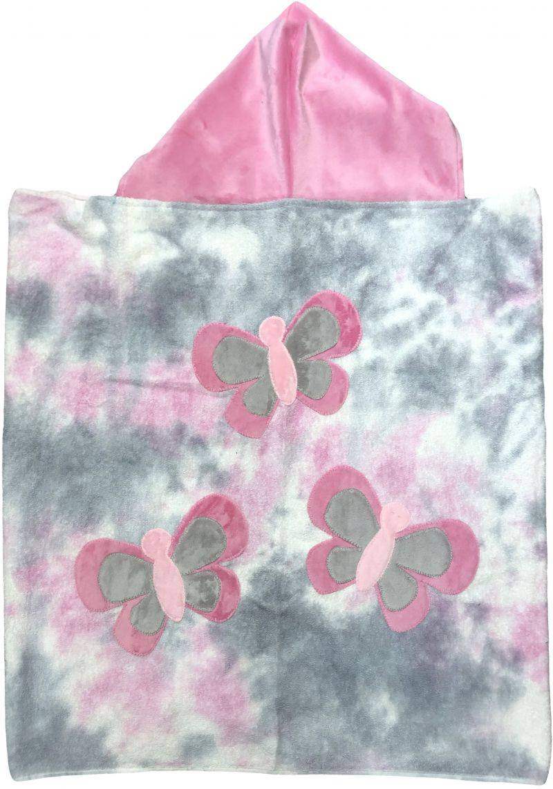 Three Little Butterflies Tie Dye Hooded Towel - Twinkle Twinkle Little One