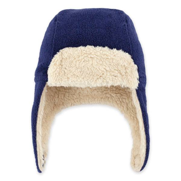 Furry Fleece Trapper Hat - True Navy - Twinkle Twinkle Little One