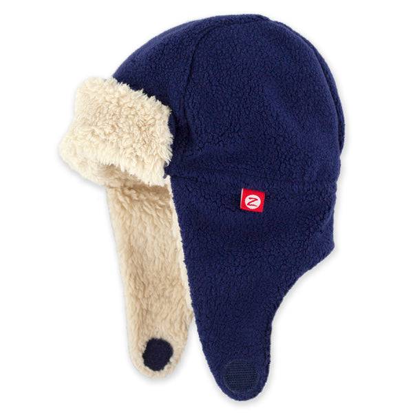 Furry Fleece Trapper Hat - True Navy - Twinkle Twinkle Little One