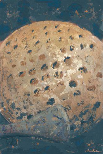 Vintage Golf Ball - Blue - Canvas Reproduction