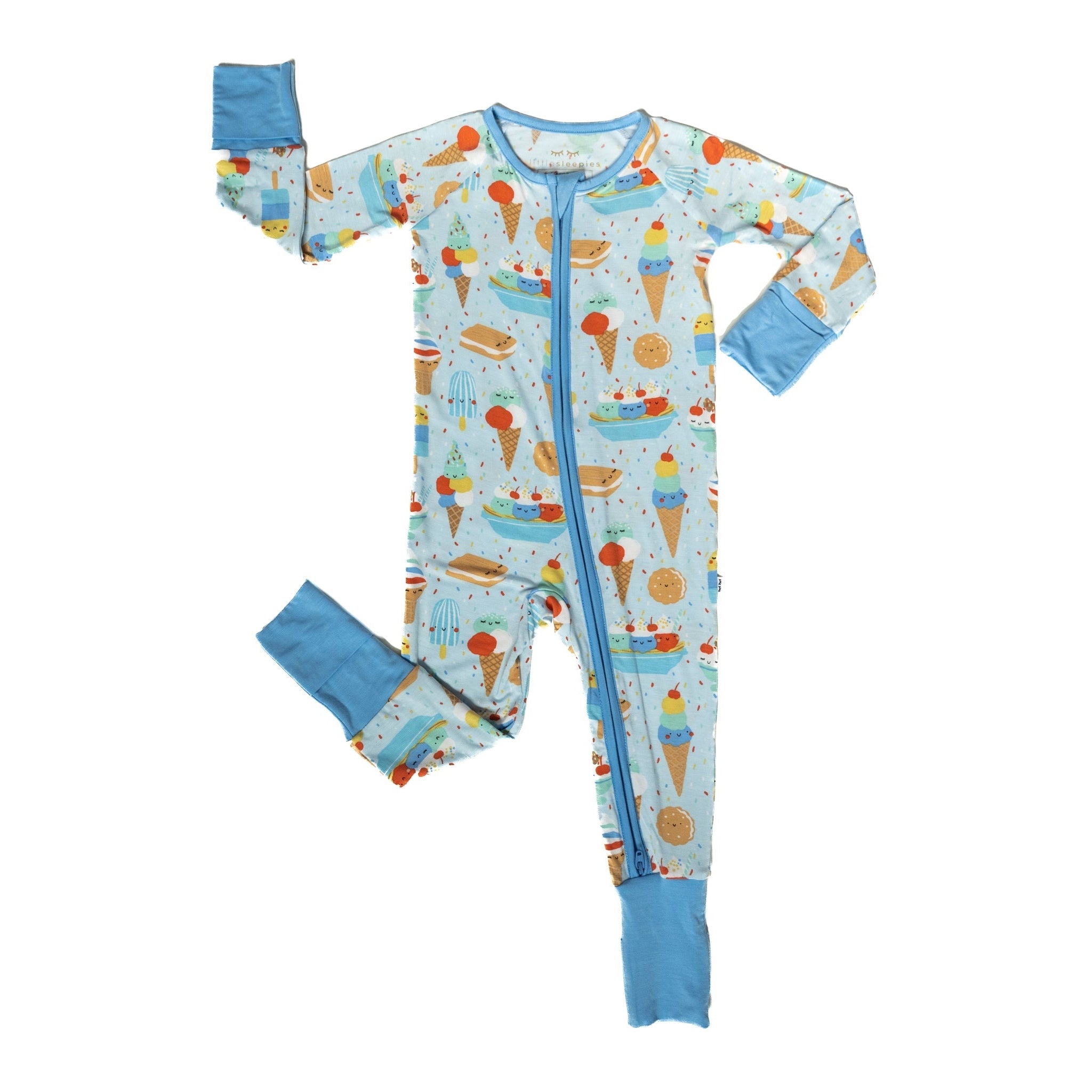 Blueberry Ice Cram Social Bamboo Viscose Zippy - Twinkle Twinkle Little One