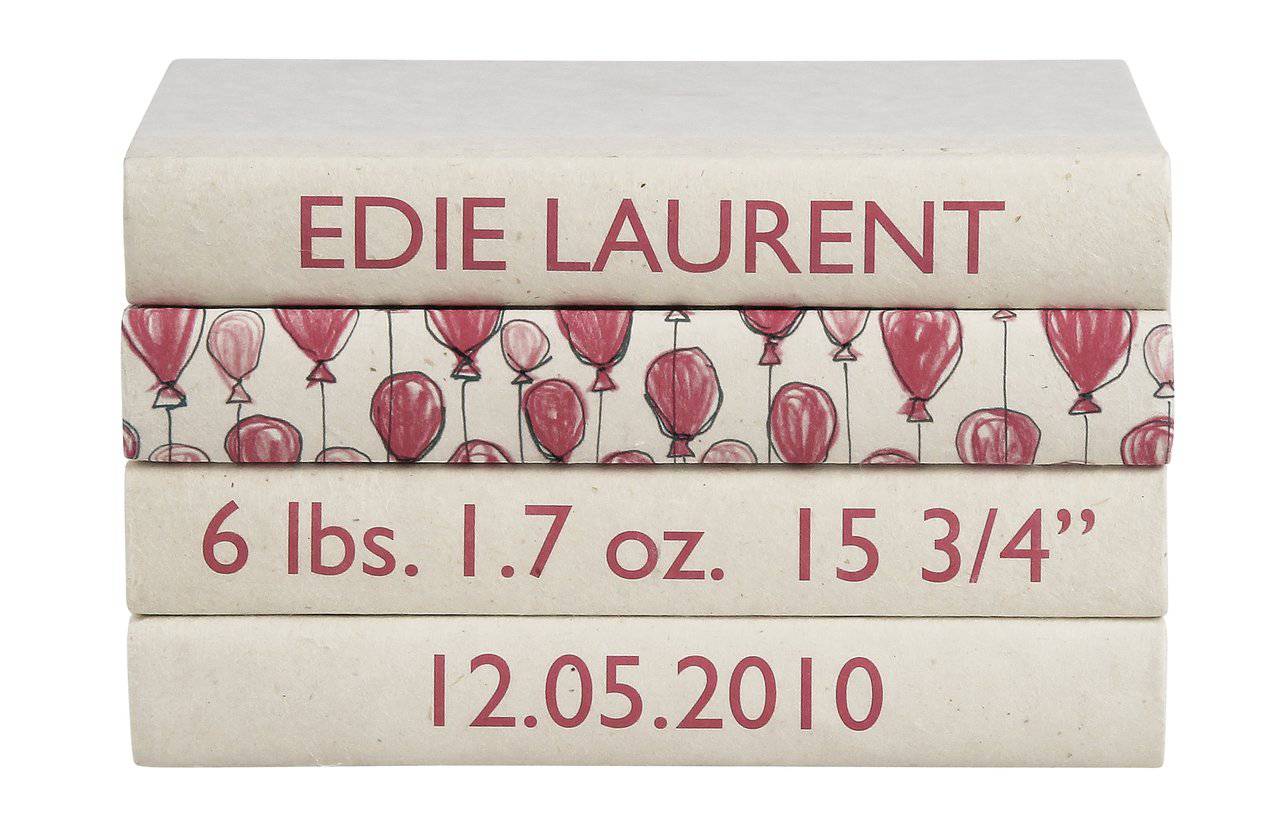 Announcement Decorative Bound Book Stack-Set of 4