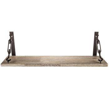 Barnwood Industrial Wall Shelf