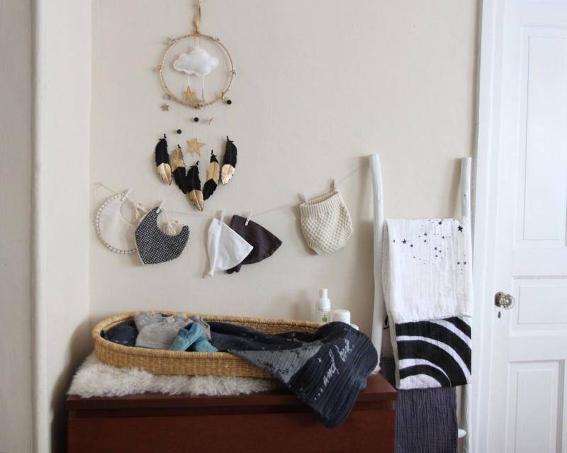 Black & Gold Starry Luxe Circle Leather Dreamer Mobile