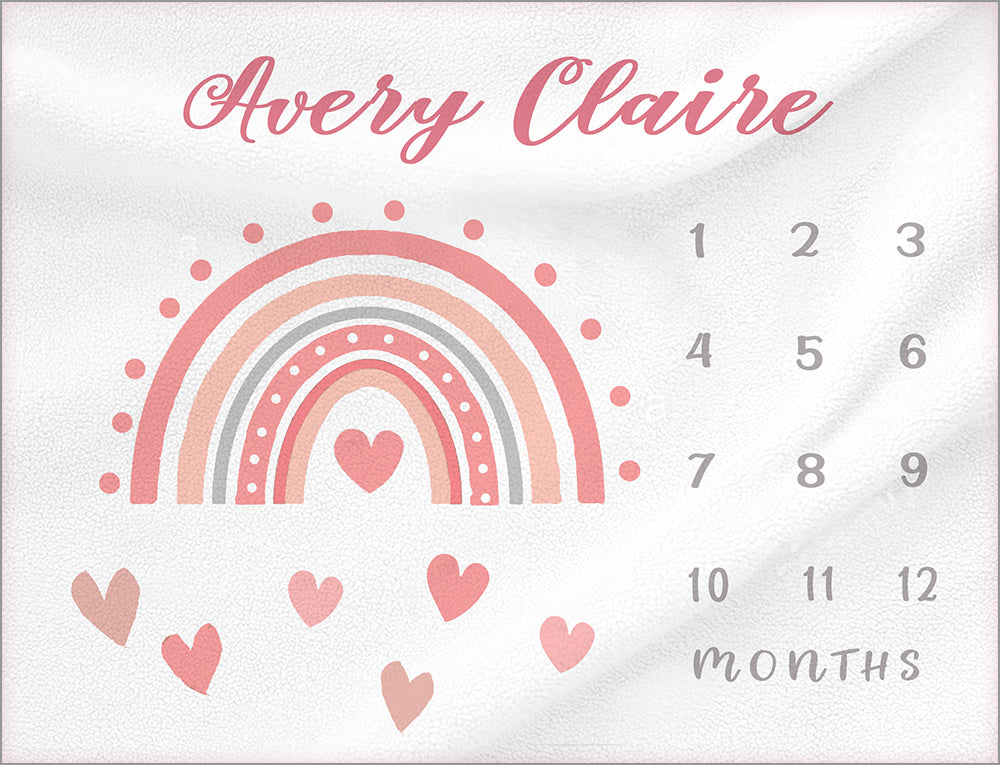 Rainbow Milestone Blanket - Twinkle Twinkle Little One