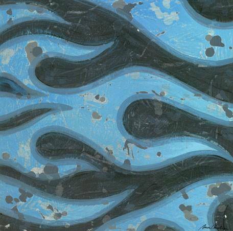 Blue Flames - Canvas Reproduction