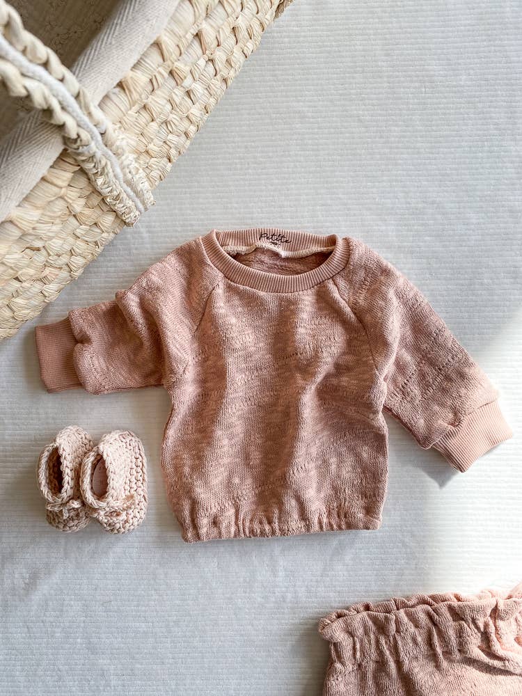 Organic Cotton Sweatshirt & Bloomer Set - Blush - Twinkle Twinkle Little One