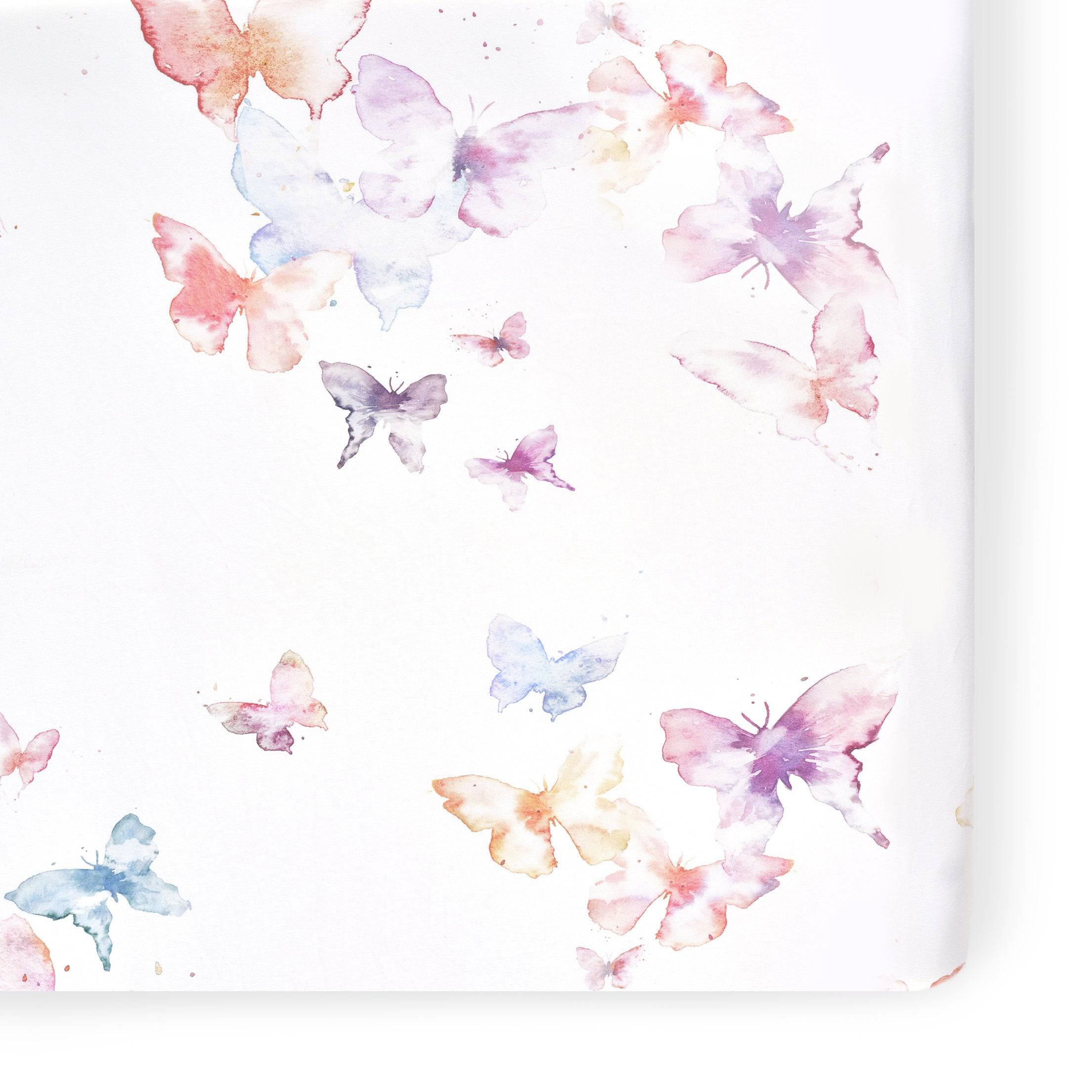 Butterfly Jersey Crib Sheet - Twinkle Twinkle Little One