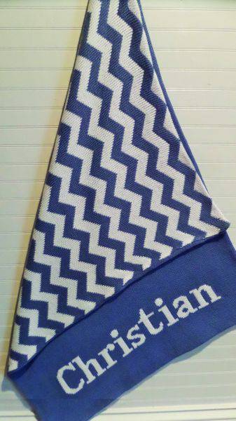 Chevron Dot Double Cotton Knit Blanket - Twinkle Twinkle Little One