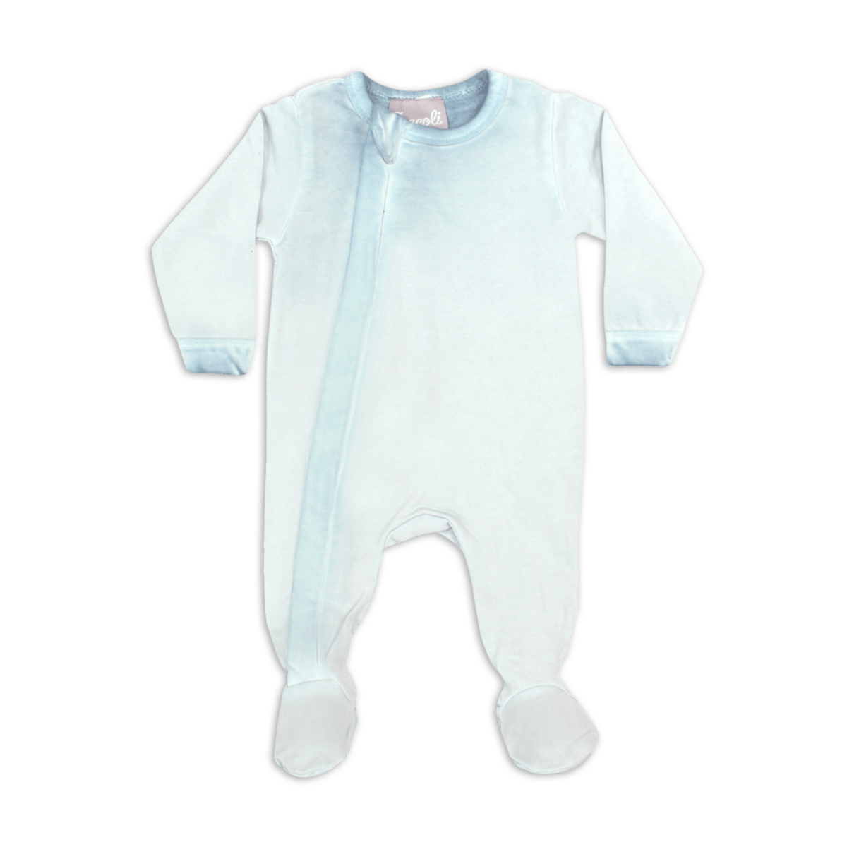 Blue Dip Dye Zipper Footie - Twinkle Twinkle Little One