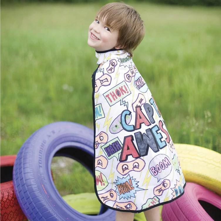 Color a Cape Superhero Activity