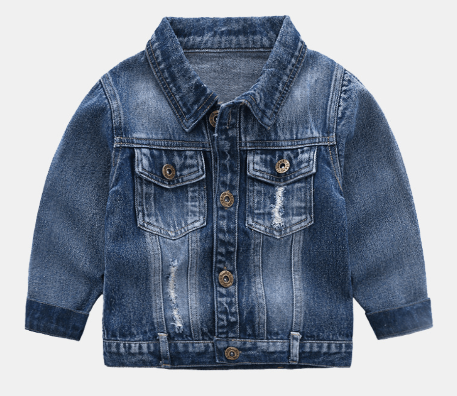 Distressed Denim Jean Jacket - Twinkle Twinkle Little One