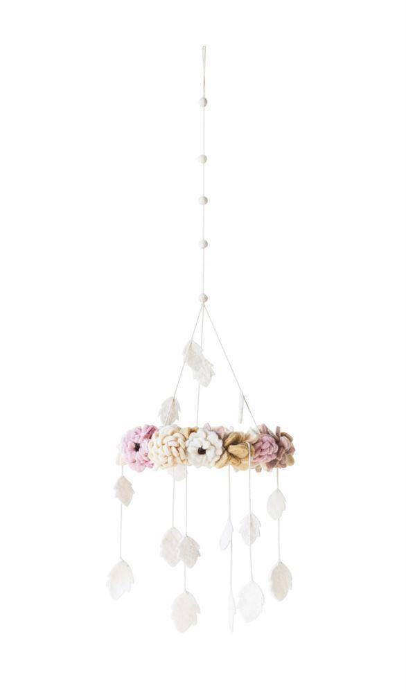 Wool Felt Flower Mobile - Twinkle Twinkle Little One