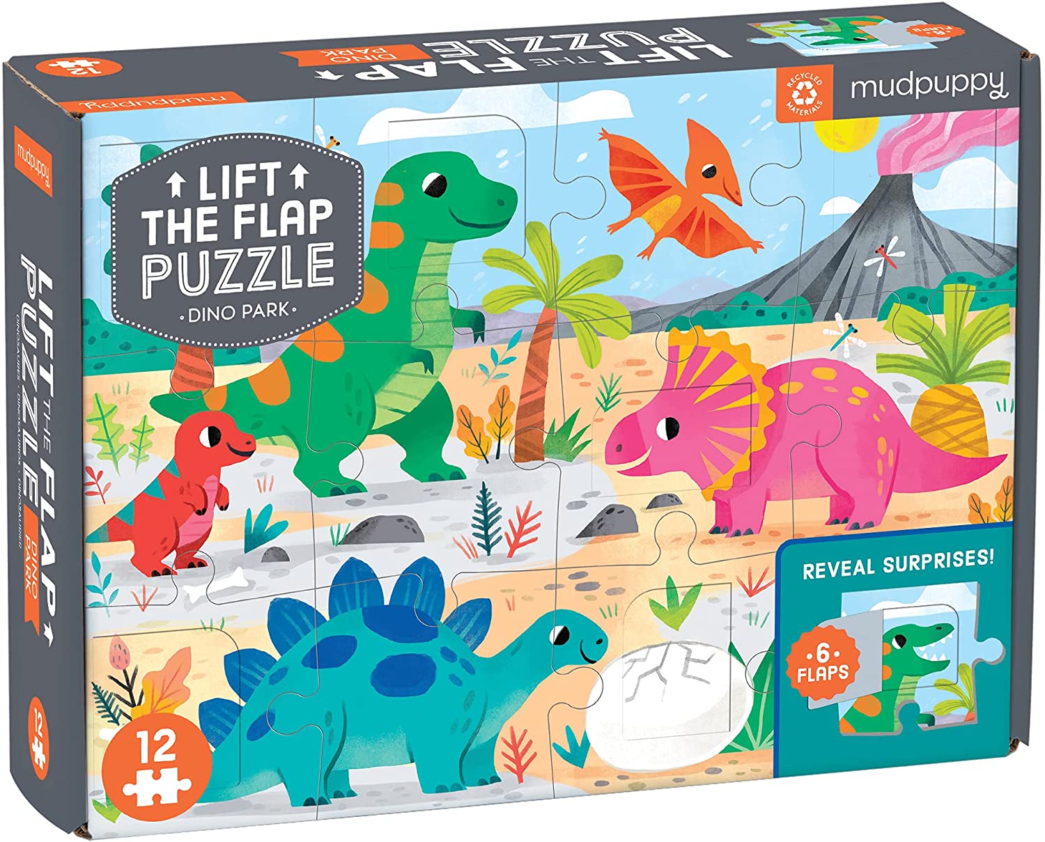 Dino Park Lift The Flap Puzzle - Twinkle Twinkle Little One