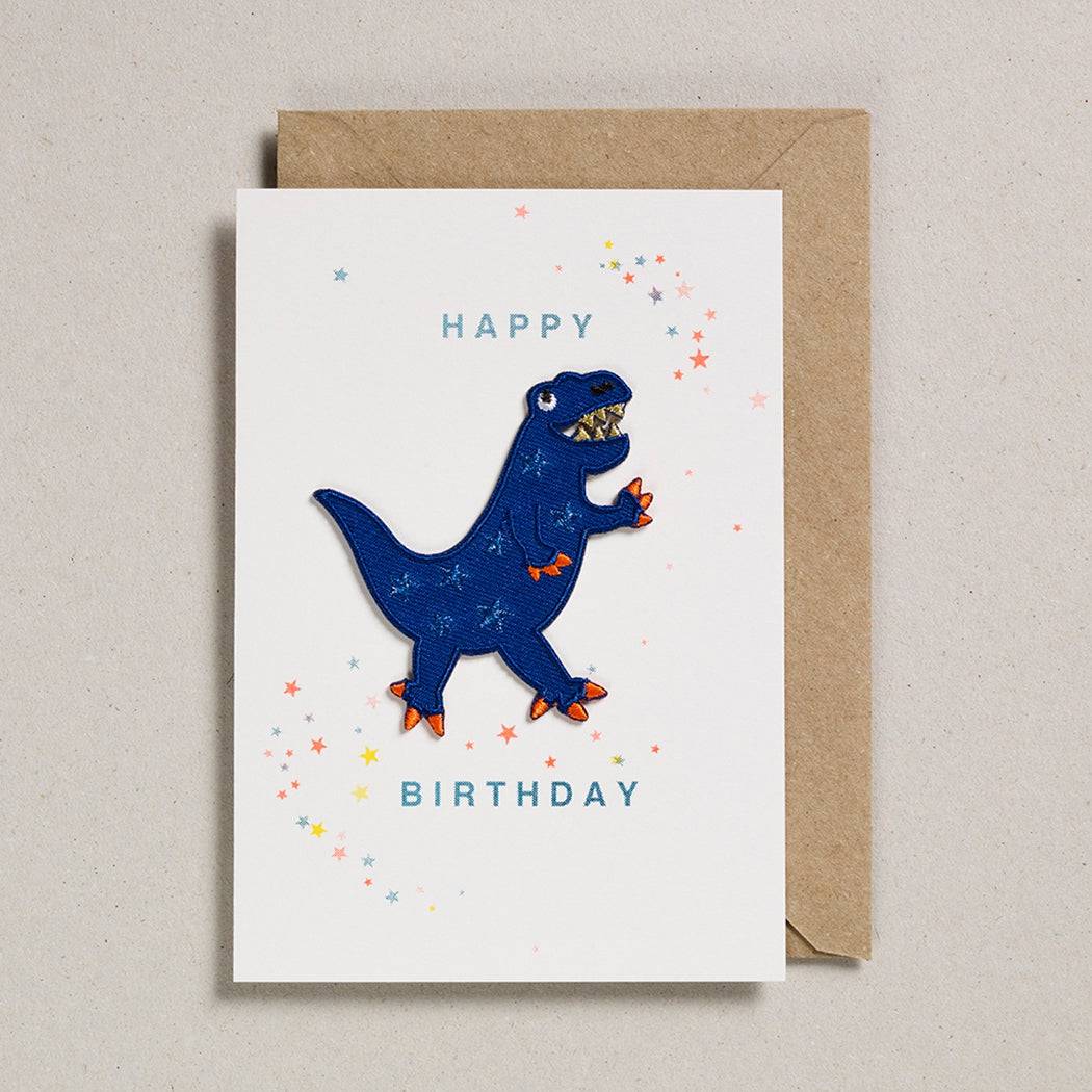 Happy Birthday Blue Dino Card - Twinkle Twinkle Little One