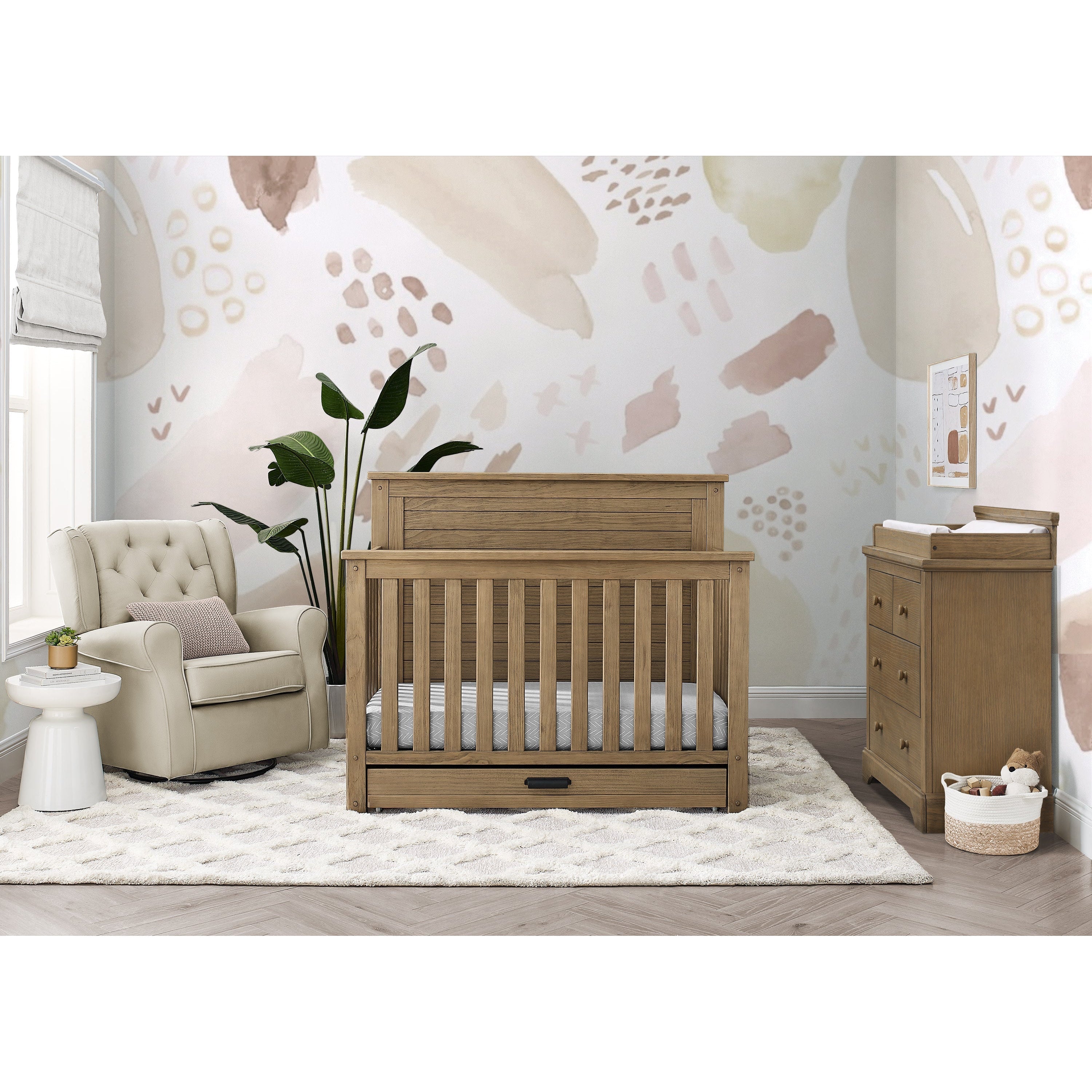 Cameron 6-in-1 Convertible Crib with Trundle Drawer - Twinkle Twinkle Little One