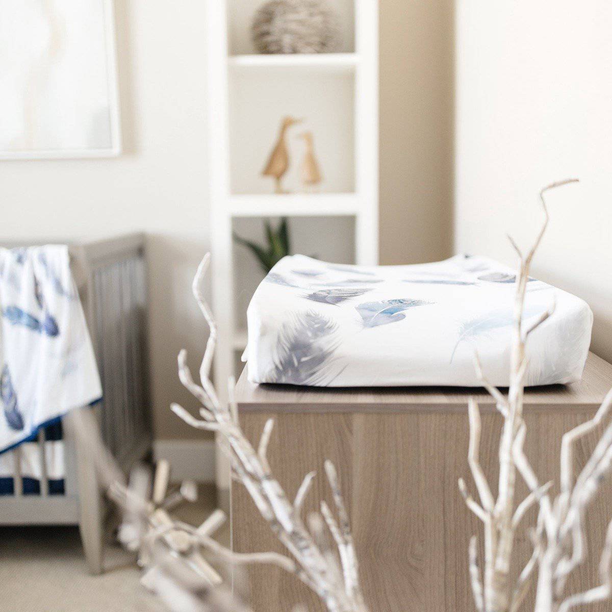 Featherly Jersey Changing Pad Cover - Twinkle Twinkle Little One