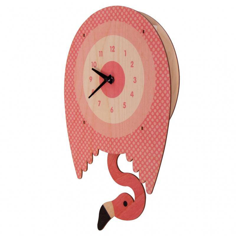 Flamingo Pendulum 3-D Clock