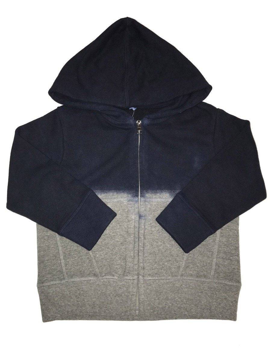 Navy & Heather Grey Fleece Dip Dye Hoodie - Twinkle Twinkle Little One