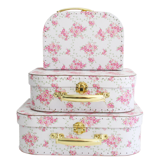 Kids Carry Case Set Pink Floral Wreath - Twinkle Twinkle Little One