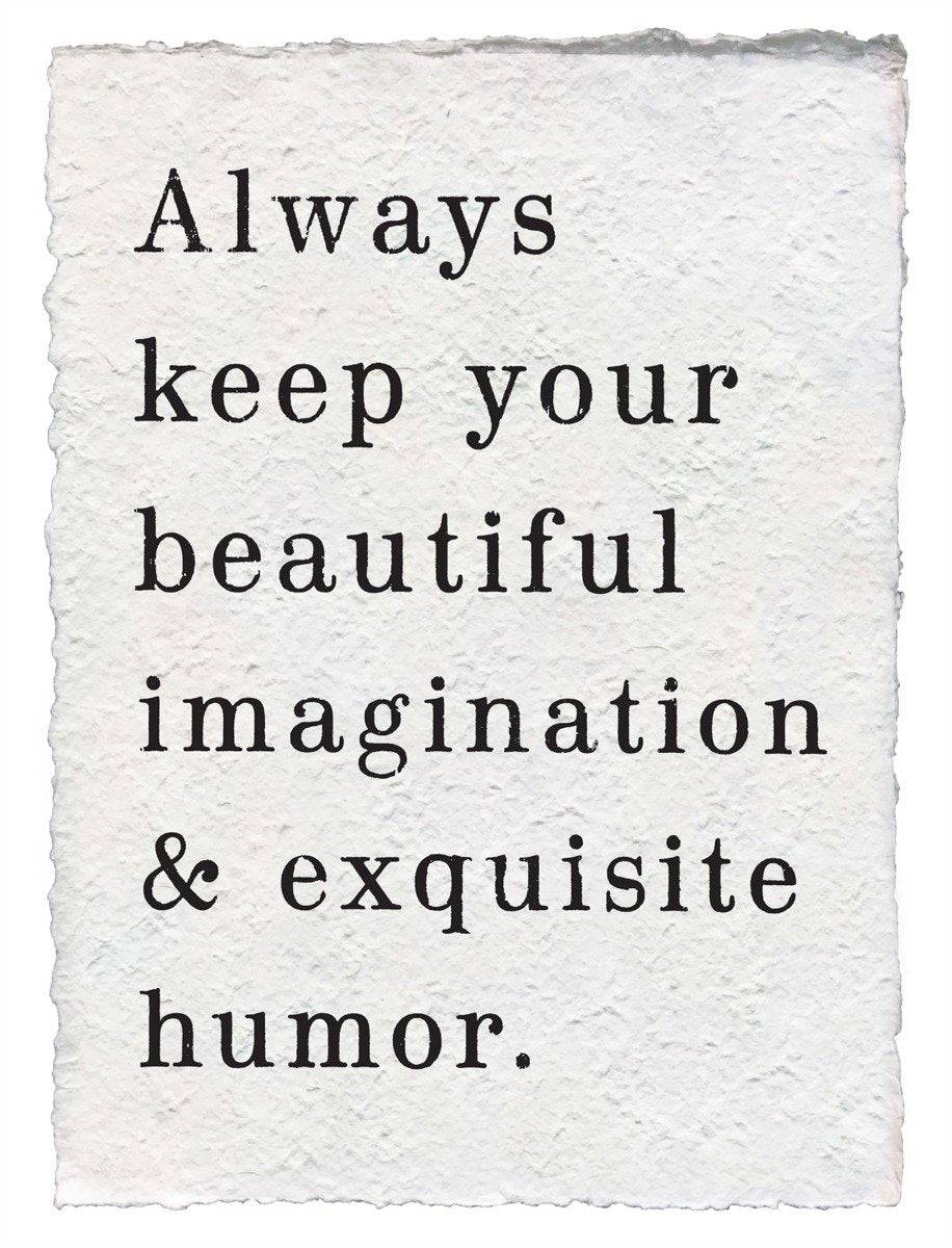 Handmade Paper Print A Beautiful Thing