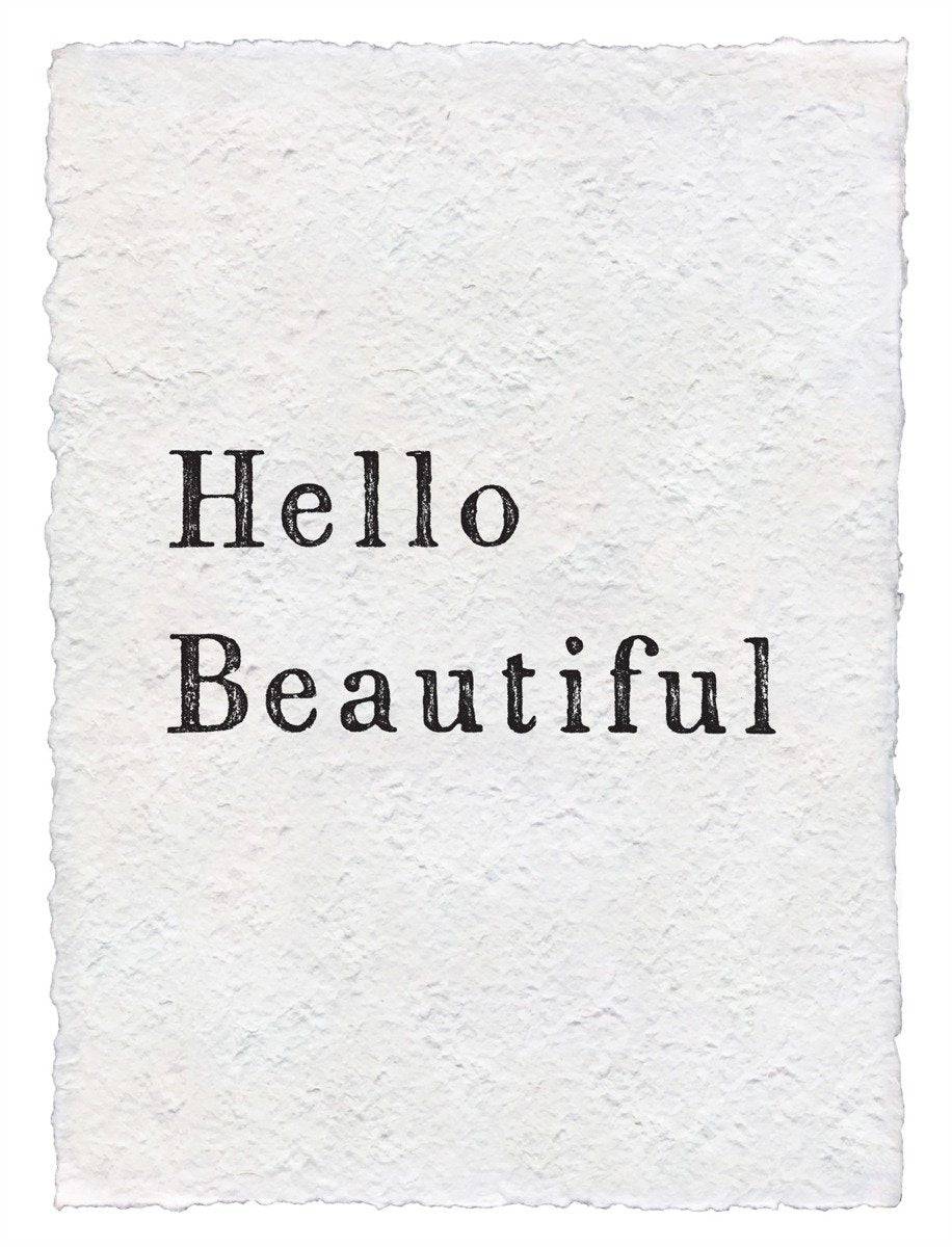 Handmade Paper Print I Believe in Pink