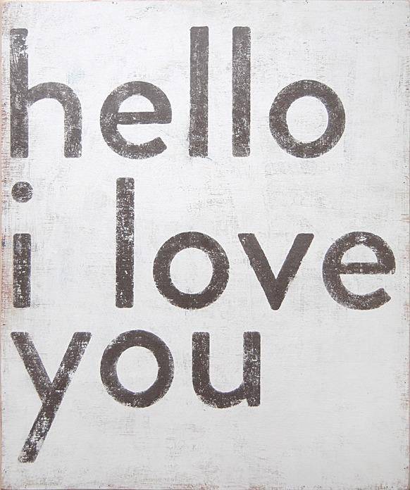 Hello I Love You Art Print