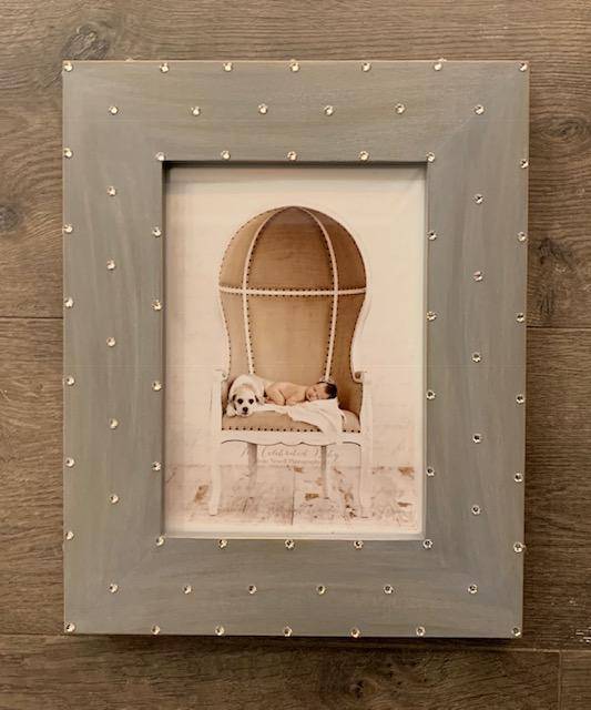 Distressed Jeweled Frame