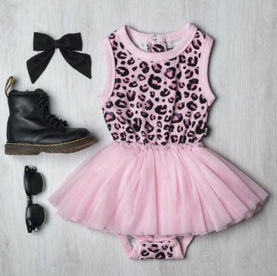 Leopard Tulle Skirted Onesie - Twinkle Twinkle Little One