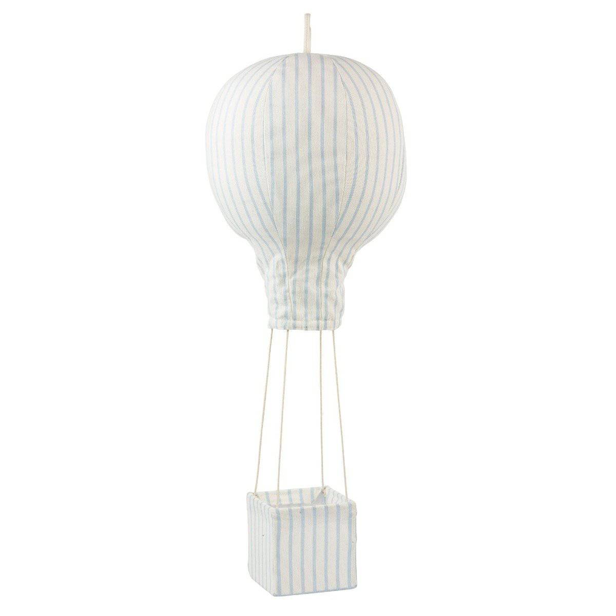 Lil' Pinstriped Hot Air Balloon Mobile in Light Blue - Twinkle Twinkle Little One
