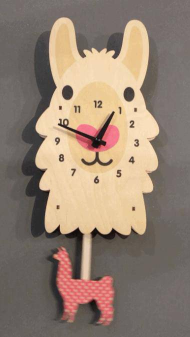 Llama Pendulum 3-D Clock