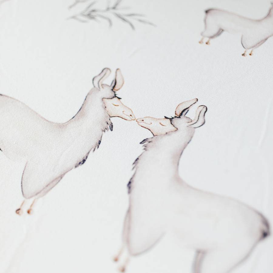 Llama Jersey Crib Sheet - Twinkle Twinkle Little One