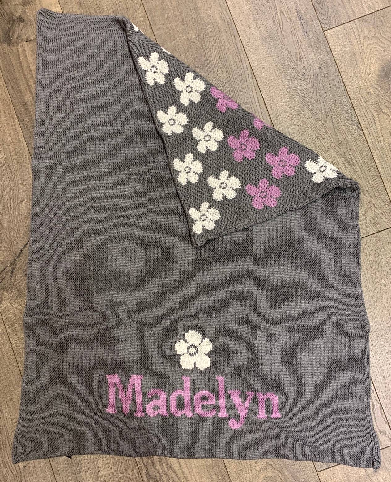 Flowers Double Cotton Knit Blanket - Twinkle Twinkle Little One