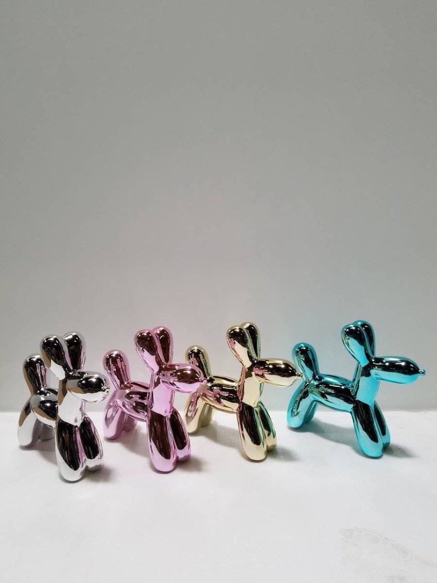 Pink Mini Balloon Dog Bank