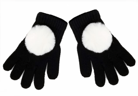 Faux Fur Pom Gloves - Twinkle Twinkle Little One