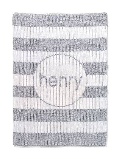 Metallic Modern Stripe Stroller Blanket - Twinkle Twinkle Little One