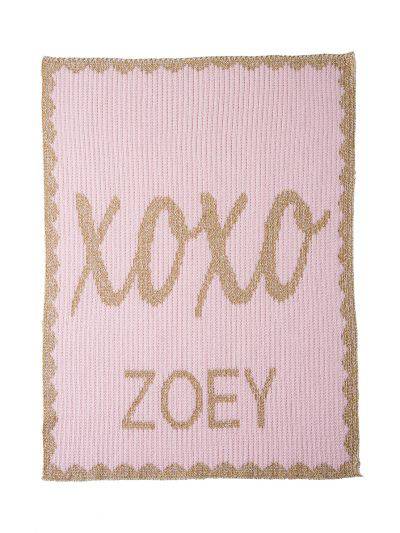 Metallic Hugs & Kisses Name Stroller Blanket - Twinkle Twinkle Little One