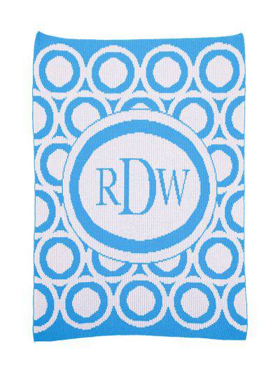 Mod Circles Monogram Stroller Blanket - Twinkle Twinkle Little One