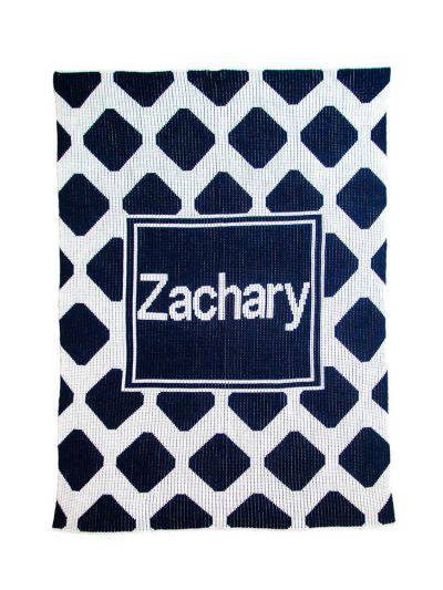 Modern Crisscross & Name Stroller Blanket - Twinkle Twinkle Little One