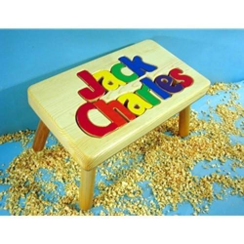 Personalized Puzzle Two Name Step Stool