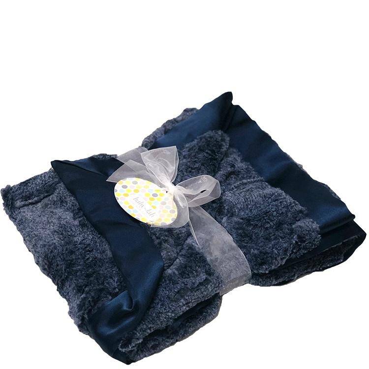 Heather Navy Snuggler Blanket - Twinkle Twinkle Little One