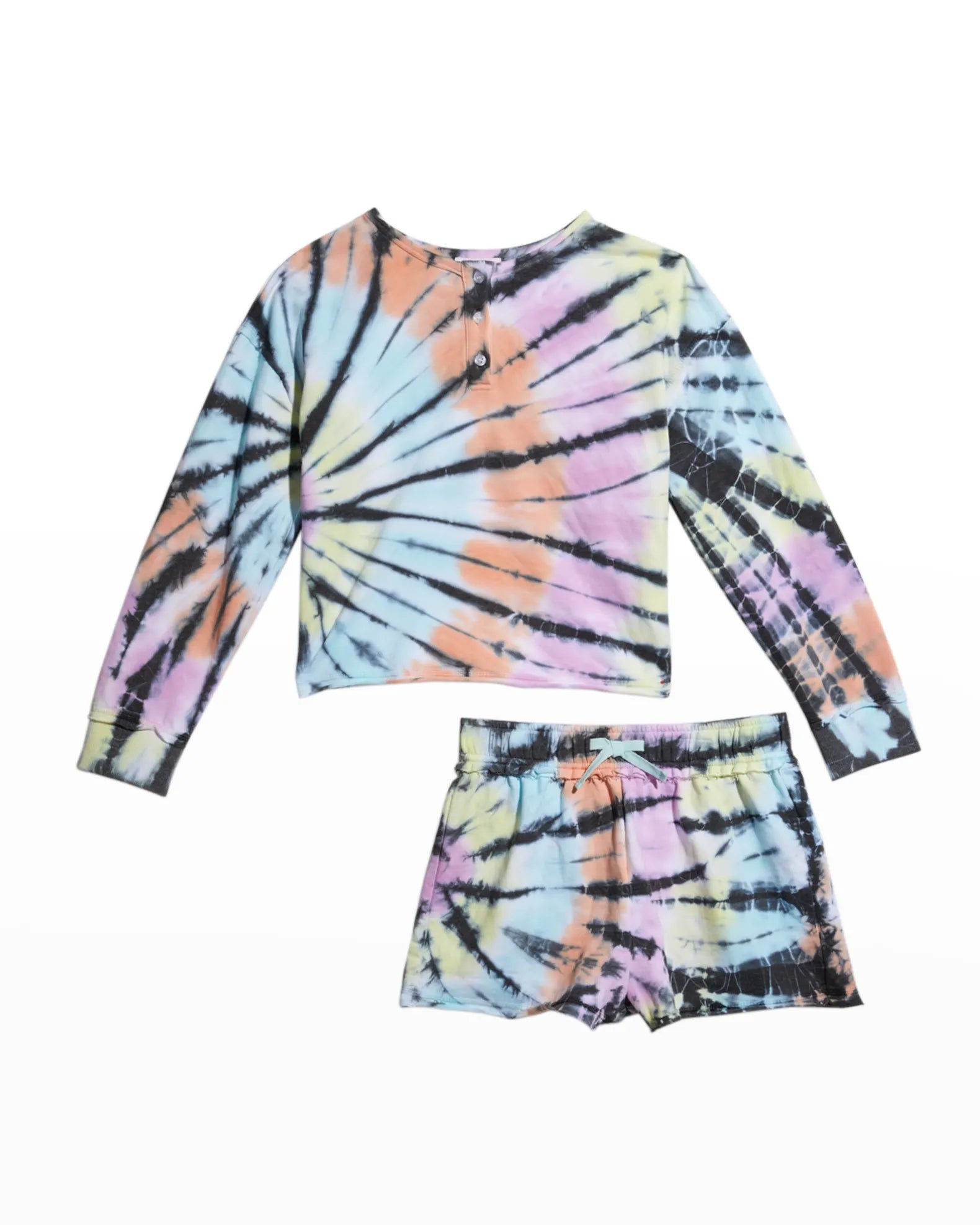 Tie-Dye Henley Top & Shorts Set - Twinkle Twinkle Little One
