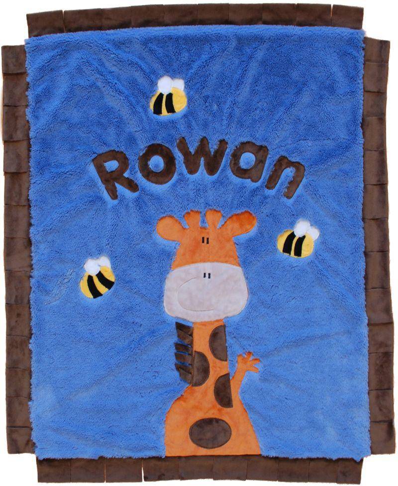 Peekaboo Giraffe Boogie Baby Crib Blanket with Flange