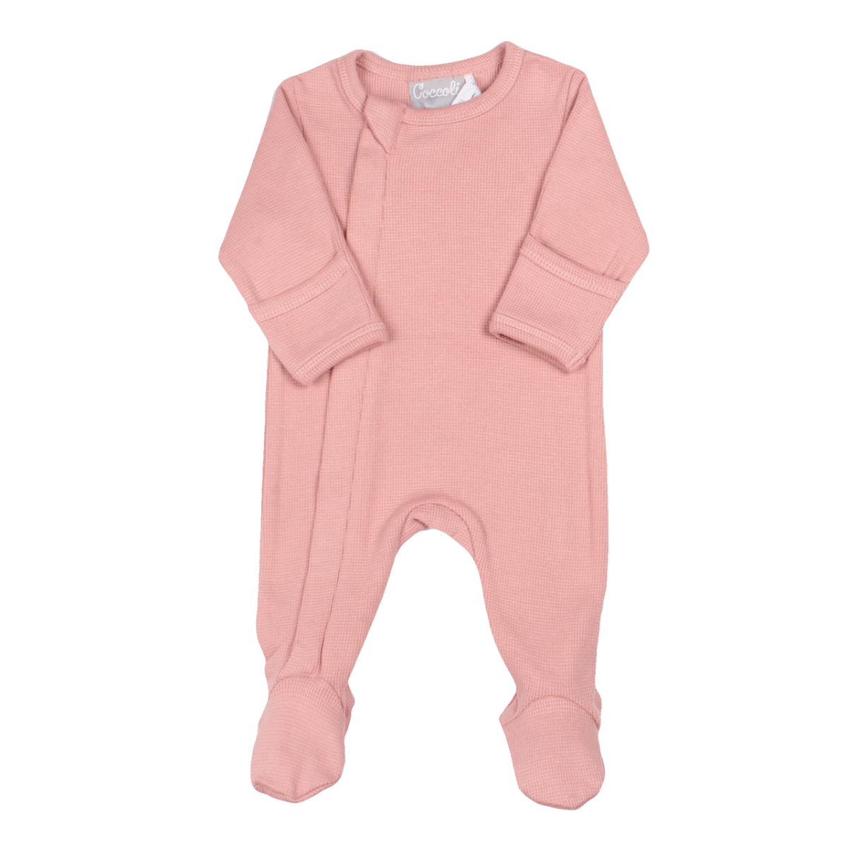 Rose Modal Waffle Footie - Twinkle Twinkle Little One