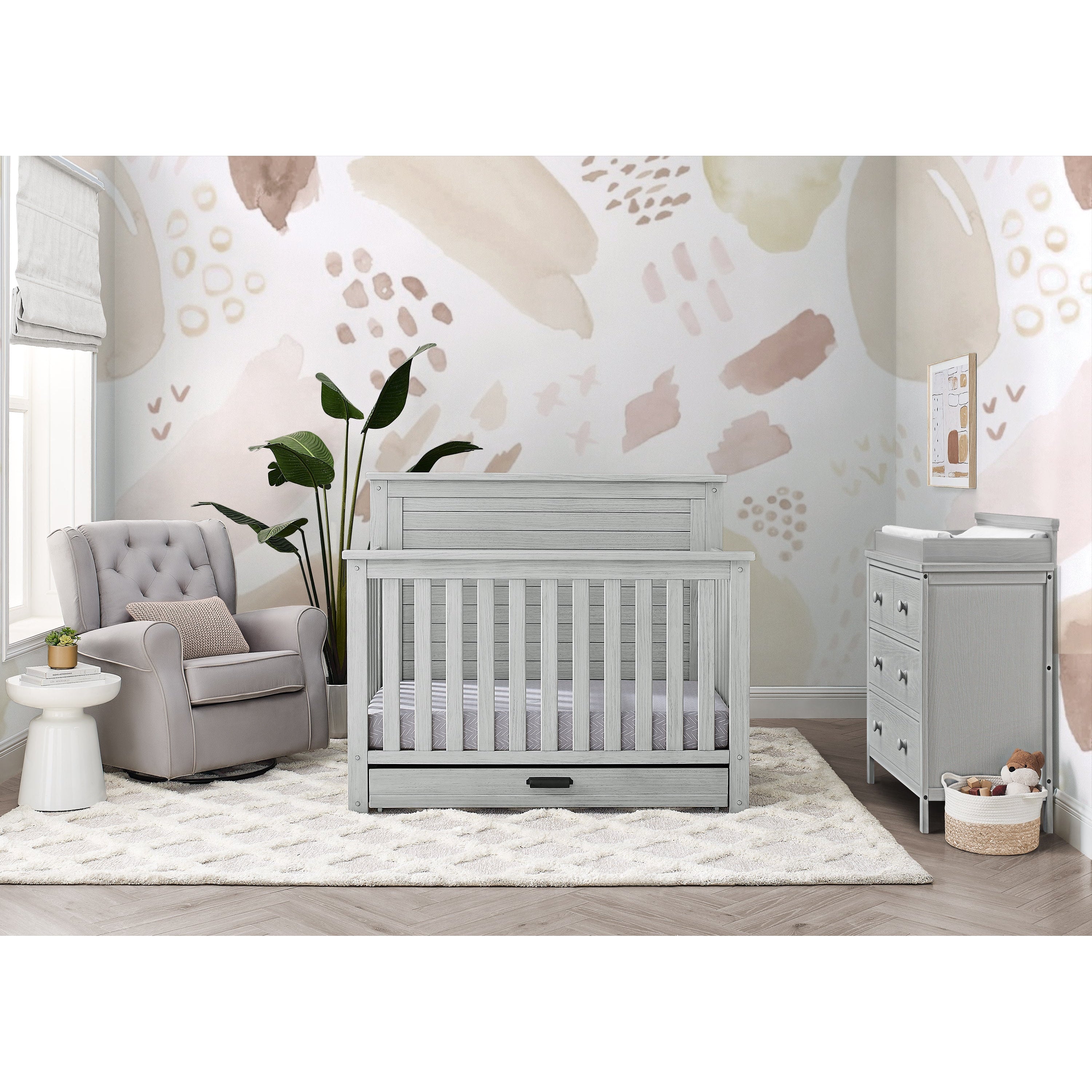 Cameron 6-in-1 Convertible Crib with Trundle Drawer - Twinkle Twinkle Little One