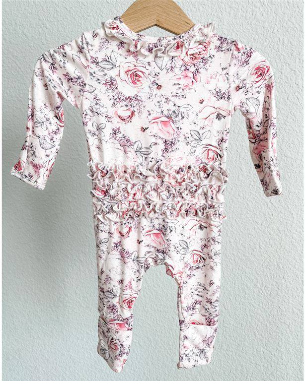 Rosy Posy Ruffle Footie - Twinkle Twinkle Little One