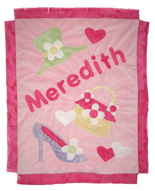 Jillie Goes Shopping Boogie Baby Crib Blanket with Ruffle